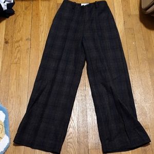 Stylenanda Brown Checkered Pants (Small)